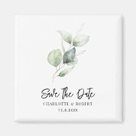 Imán Eucalyptus botánico Keepsake Guardar la fecha