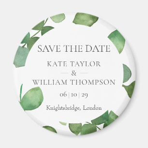 Imán Eucalyptus Greenery Save the Date