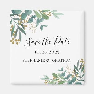 Imán Eucalyptus Greenery Wedding Save The Date