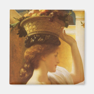 Imán Eucharis - Muchacha con una cesta de frutas de Lei