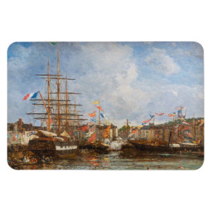 Imán Eugene Boudin - Festival en el puerto de Honfleur