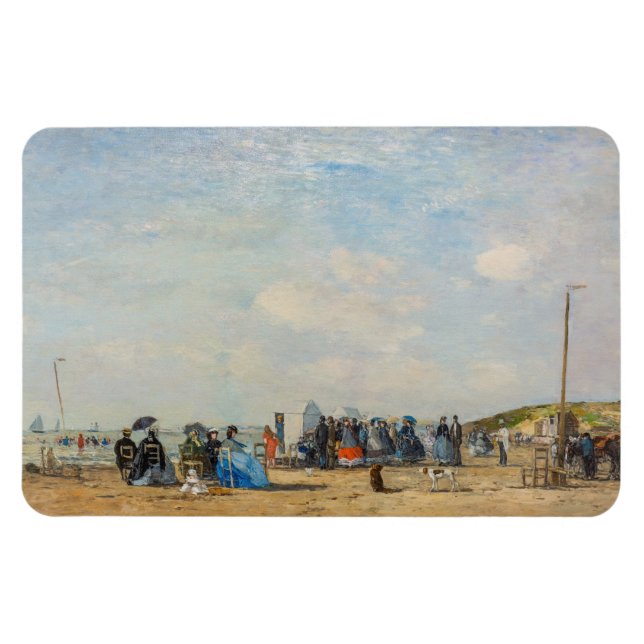 Imán Eugene Boudin - Reunión en la playa (Horizontal)
