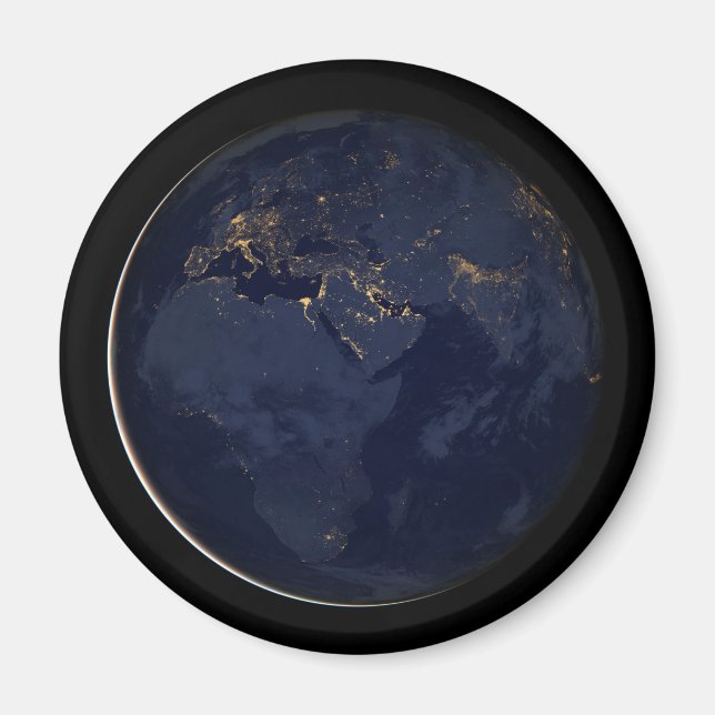 Imán Europa, África y la ciudad de Medio Oriente se ilu (Frente)