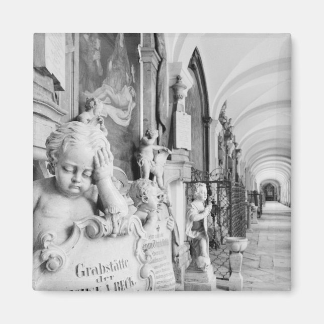 Imán Europa, Austria, Salzburgo. Cherub y monumento (Frente)