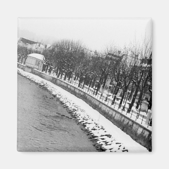 Imán Europa, Austria, Salzburgo. La orilla del río (Frente)