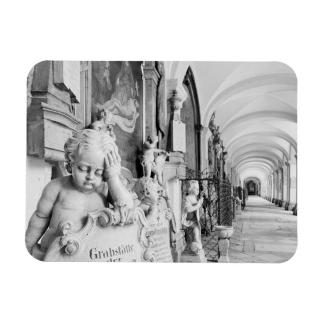 Imán Europa, Austria, Salzburgo. Querubín y monumento (Horizontal)