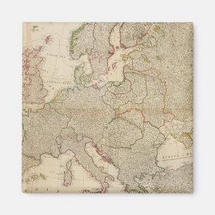 Imán Europa compuesta con cuadros estadísticos