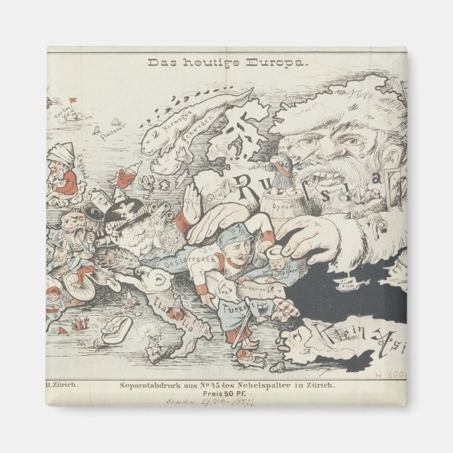 Imán Europa de hoy, 1887 (Frente)