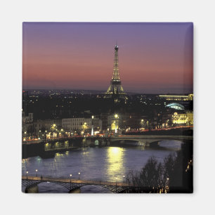 Imán Europa, Francia, París, Sunset view of Eiffel