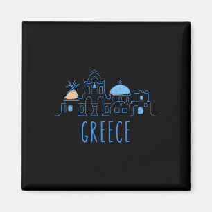 Imán Europa Grecia Atenas Santorini Vacaciones Familiar