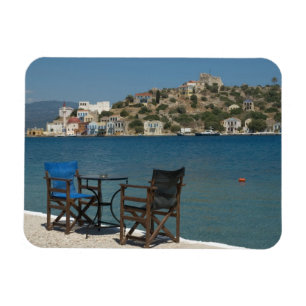 Imán Europa, Grecia, Kastellorizo: sillas al borde