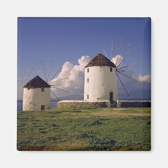 Imán Europa, Grecia, Mykonos. Encalado (Frente)