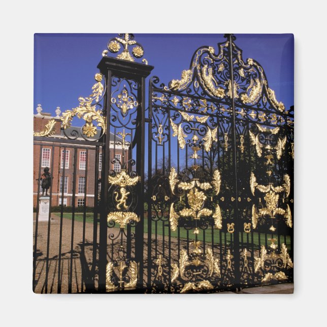 Imán Europa, Inglaterra, Londres. Puerta dorada fuera d (Frente)