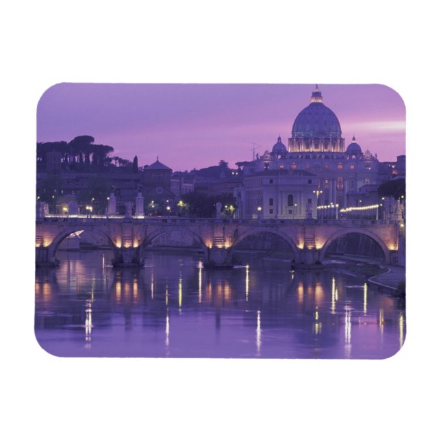 Imán Europa, Italia, Roma. San Pedro y Ponte Sant (Horizontal)