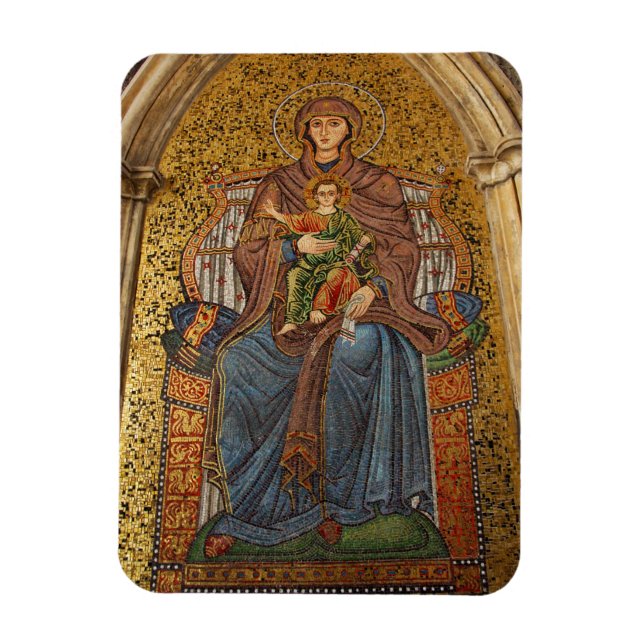 Imán Europa, Italia, Sicilia, Taormina. Madonna y niño (Vertical)