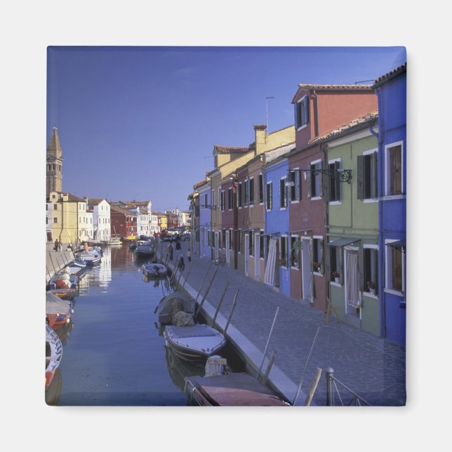 Imán Europa, Italia, Venecia, isla de Murano, colorido (Frente)
