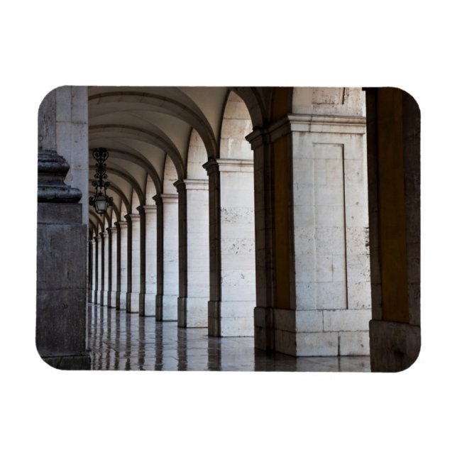 Imán Europa, Portugal, Lisboa. Columnas De La Arcada (Horizontal)