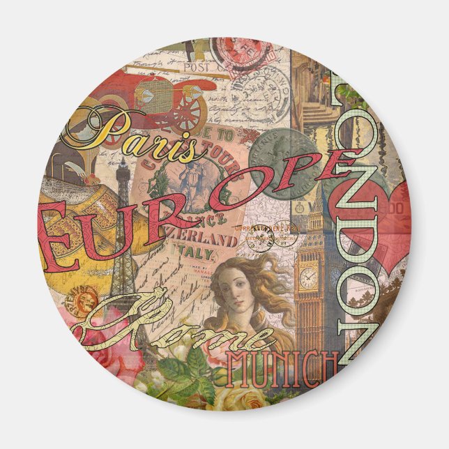 Imán Europa Viaja Viajes Viajes Viajes Europa París Fra (Frente)
