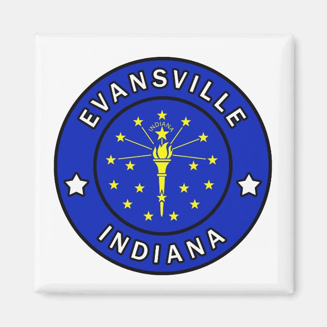 Imán Evansville Indiana (Frente)