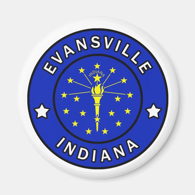 Imán Evansville Indiana (Frente)