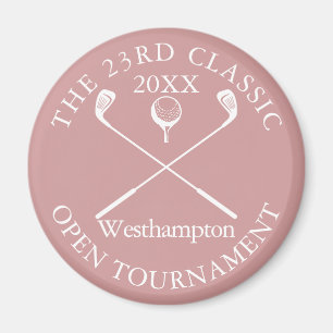 Imán Evento Clásico Torneo de Golf Rosa Polvo Rosa