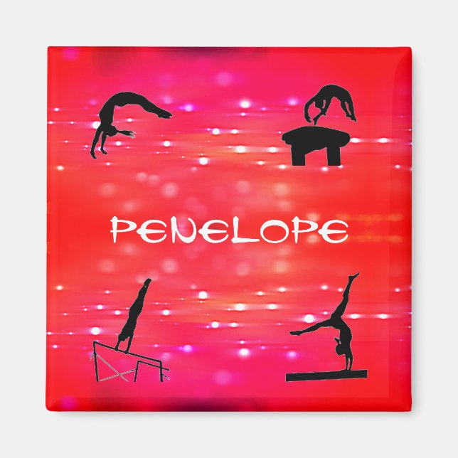 Imán Eventos de gimnasia Chicas personalizados (Frente)