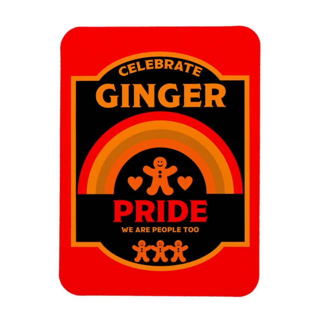 Imán Eventos del Mes del Día del Orgullo Ginger (Vertical)