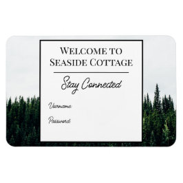 Imán Evergreen Trees Airbnb Vacation Rental Wifi Magnet