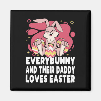 Imán Everybunny And Their Daddy Love Easter Bunny Famil