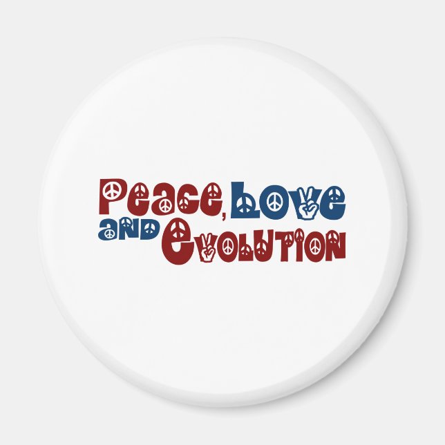 Imán Evolución de amor por la paz (Frente)