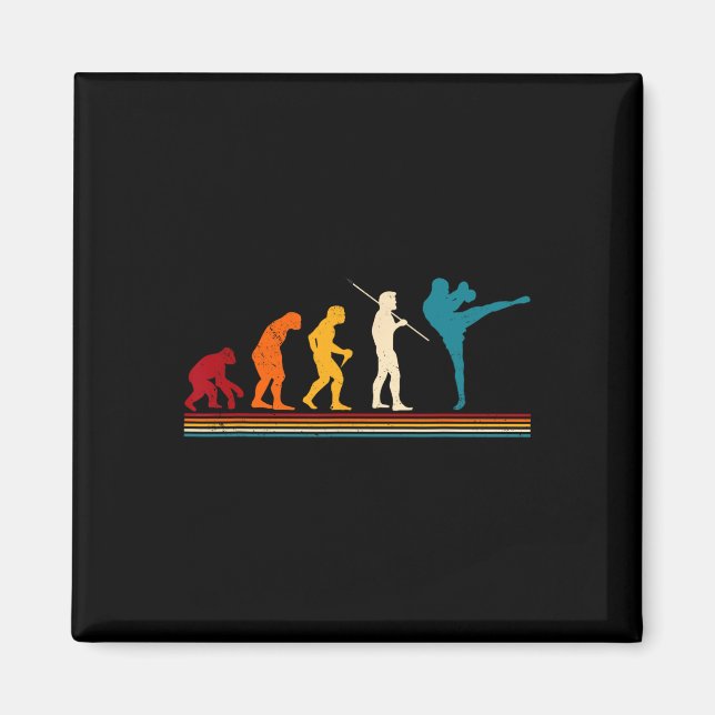 Imán Evolución de Kickboxing Kickboxer Karate Boxeo Mma (Frente)