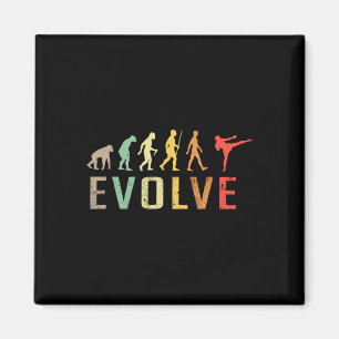 Imán Evolución de Kickboxing Muay-thai Diseño Divertido