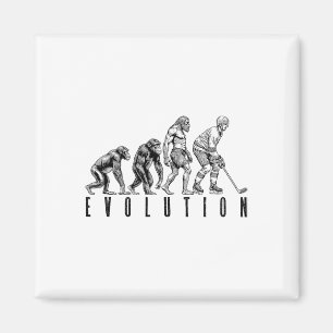 Imán Evolución del jugador de hockey sobre hielo hombre