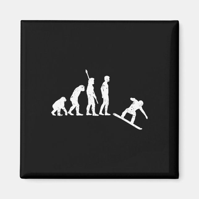 Imán Evolución del Snowboard - Snowboard (Frente)
