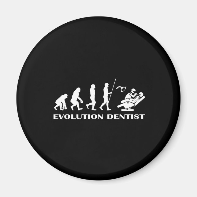 Imán Evolución Dentista Dentista Dientes Médica Gif (Frente)