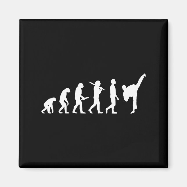 Imán Evolución divertida de karate taekwondo - Karateka (Frente)