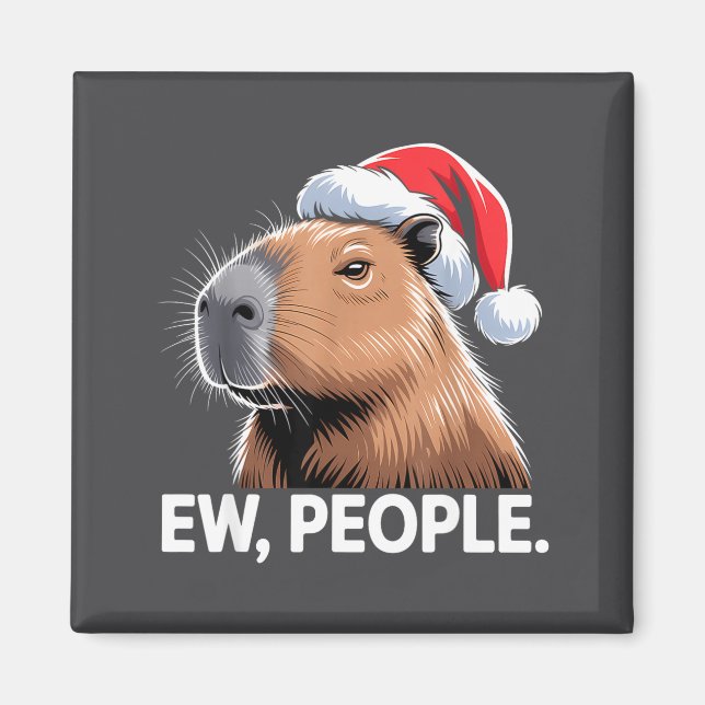 Imán Ew People Capybara Christmas Humor  (Frente)