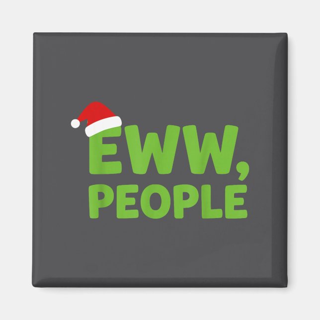 Imán Eww People Santa Hat Funny Christmas Men Women  (Frente)