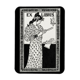 Imán Ex libris art nouveau