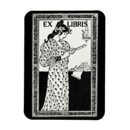 Imán Ex libris art nouveau