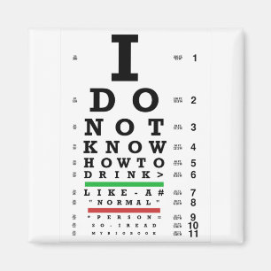 Imán Examen ocular - Regalos Sobrios Hombres Mujeres