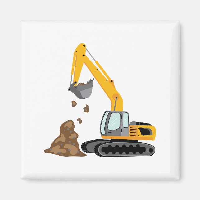 Imán Excavadora amarilla (Frente)