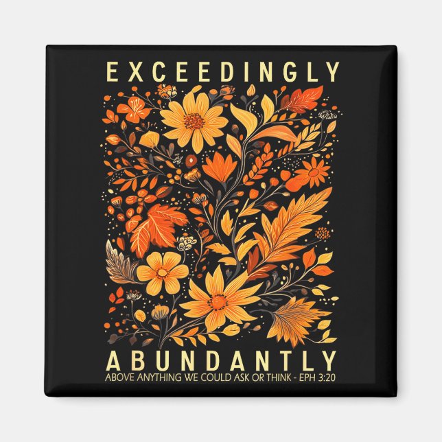 Imán Exceedingly Abundantly - Efesios 3_20 Cristiano  (Frente)