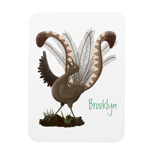 Imán Excelente ilustracion de personalizado de lyrebird (Vertical)