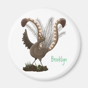 Imán Excelente ilustracion de personalizado de lyrebird