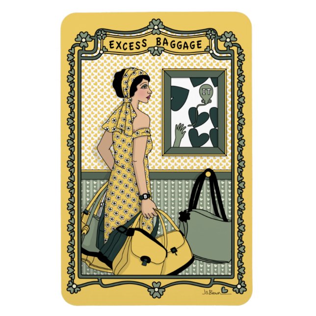 Imán Exceso de Equipaje_C_4x6 Refrigerator Magnet (Vertical)