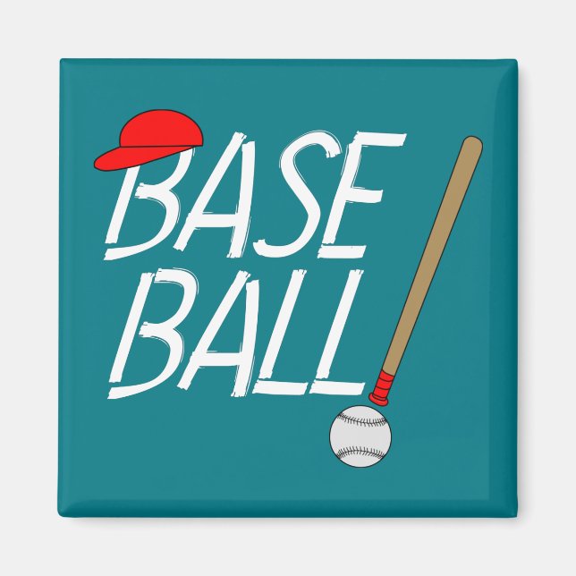 Imán Exclamación de béisbol (Frente)