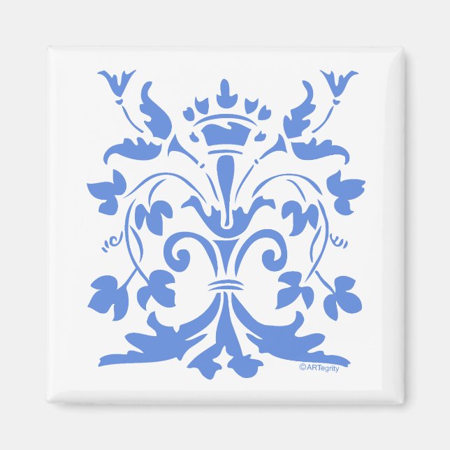 Imán Exclusivo Fleur de lis Queen (azul) (Frente)