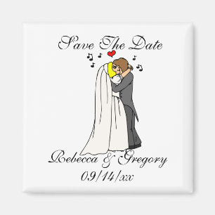 Imán Exclusivo Guardar La Fecha Magnetanes Bride Groom 