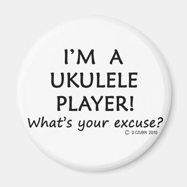 Imán Excusa del jugador de Ukulele (Frente)
